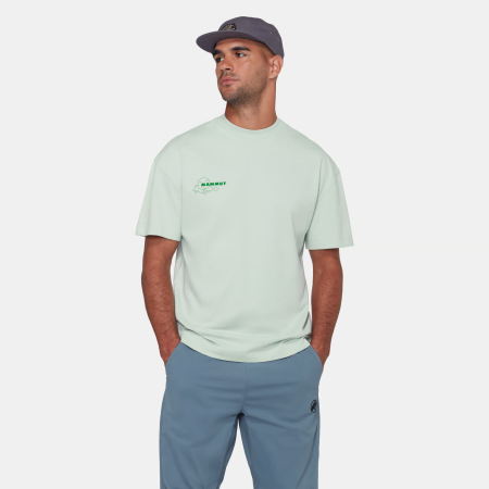 Tricou bumbac organic barbati MAMMUT BASE RELAXED GLACIER vernil print ghetar [1]