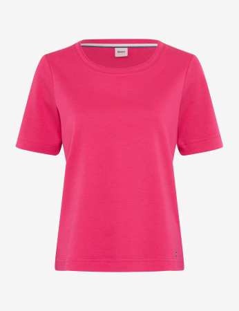 Articole femei - Tricou bumbac guler rotund femei BRAX CIRA S roz