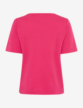 Tricou bumbac guler rotund femei BRAX CIRA S roz [4]