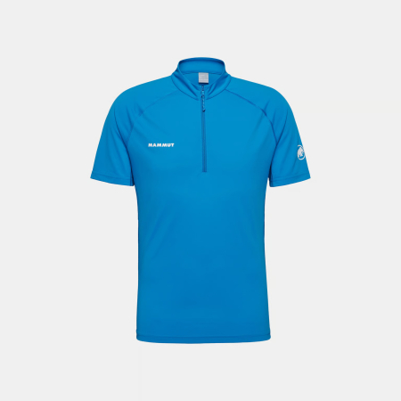 tricouri sport si outdoor - Tricou multifunctional fermoar 1/2 barbati MAMMUT DUCAN FL albastru