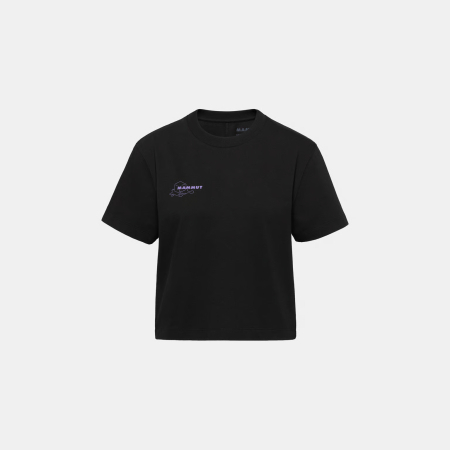 Articole femei - Tricou scurt bumbac organic femei MAMMUT BASE CR.GLACIER negru print ghetar