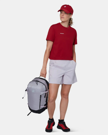 Tricou scurt bumbac femei MAMMUT MINI LOGO rosu [4]