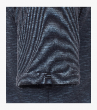 Tricou Henley bumbac barbati CASA MODA albastru melanj [3]