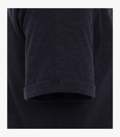 Tricou Henley bumbac barbati CASA MODA bleumarin melanj [3]