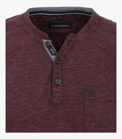 Tricou henley bumbac barbati CASA MODA rosu inchis [1]