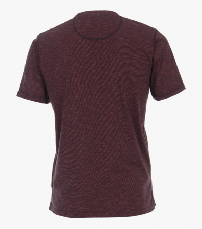 Tricou henley bumbac barbati CASA MODA rosu inchis [2]