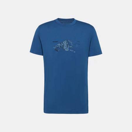 tricouri sport si outdoor - Tricou drumetie barbati MAMMUT MOUNTAIN FRUENDENHORN albastru