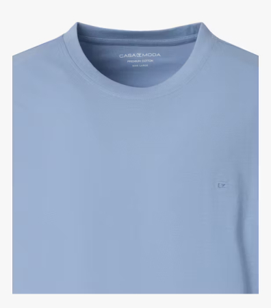 Tricou O-neck bumbac barbati CASA MODA 00420  albastru deschis [2]