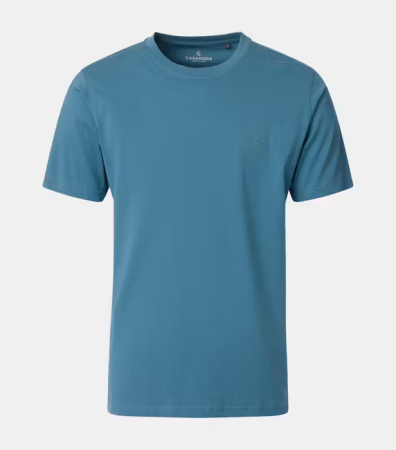 tricouri dupa stil - Tricou O-neck bumbac barbati CASA MODA 004200 turcoaz