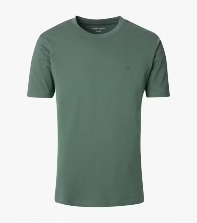 tricouri maneca scurta - Tricou O-neck bumbac barbati CASA MODA 004200 verde