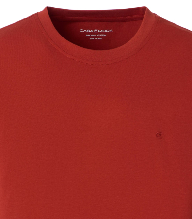Tricou O-neck bumbac barbati CASA MODA 00420 corai inchis [2]