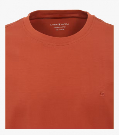 Tricou O-neck bumbac barbati CASA MODA 004200 caramiziu [2]