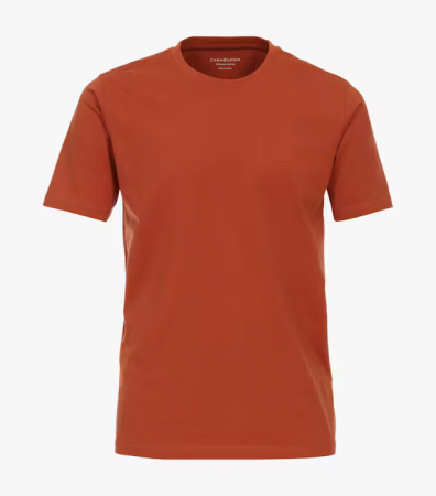 Tricouri - Tricou O-neck bumbac barbati CASA MODA 004200 caramiziu