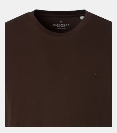 Tricou O-neck bumbac barbati CASA MODA 004200 maro inchis [2]