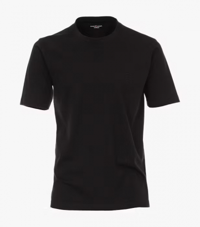 Tricouri - Tricou O-neck bumbac barbati CASA MODA 092500 negru - set 2 bucati