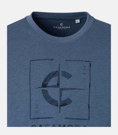 Tricou O Neck barbati CASA MODA logo albastru [2]