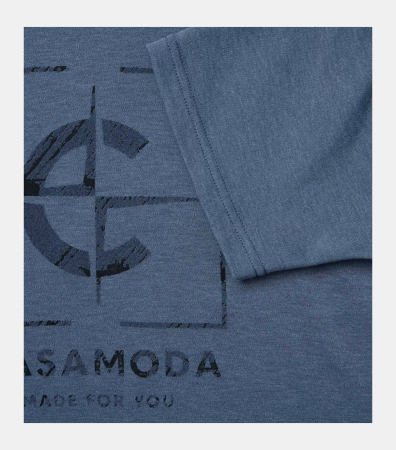 Tricou O Neck barbati CASA MODA logo albastru [3]