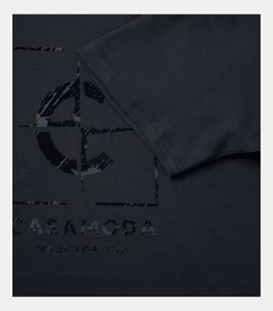 Tricou O Neck barbati CASA MODA logo bleumarin [3]