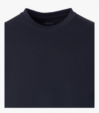 Tricou O-neck bumbac barbati VENTI uni  bleumarin [2]