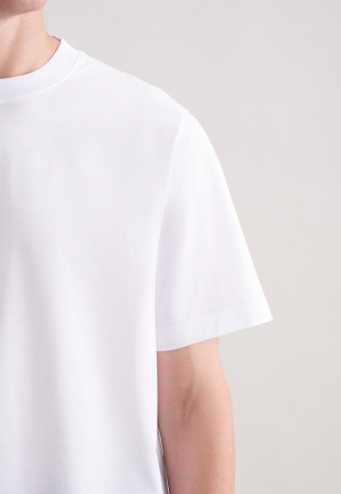 Tricou bumbac guler rotund barbati SEIDENSTICKER alb [2]