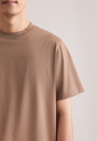 Tricou bumbac guler rotund barbati SEIDENSTICKER maro [1]