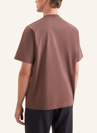 Tricou bumbac barbati O Neck SEIDENSTICKER maro uni [3]