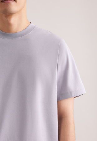 Tricou bumbac barbati O Neck SEIDENSTICKER gri uni [2]