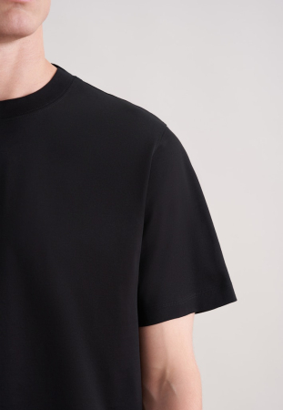 Tricou bumbac guler rotund barbati SEIDENSTICKER negru [3]