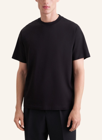 Tricou bumbac guler rotund barbati SEIDENSTICKER negru [2]