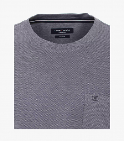 Tricou O-neck barbati CASA MODA gri/bleumarin [2]
