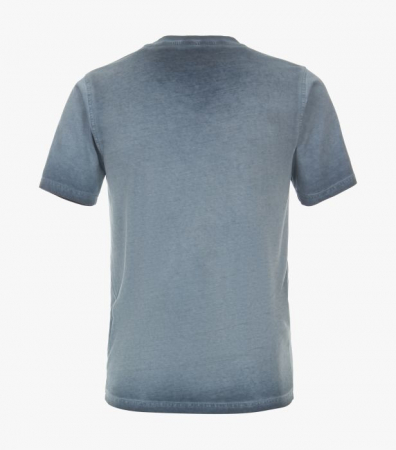 Tricou bumbac O Neck barbati CASA MODA albastru print estival [2]