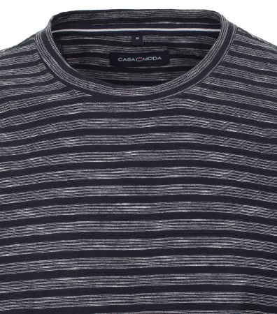 Tricou O-neck bumbac barbati CASA MODA bleumarin dungulite [2]
