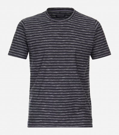 Tricouri - Tricou O-neck bumbac barbati CASA MODA bleumarin dungulite