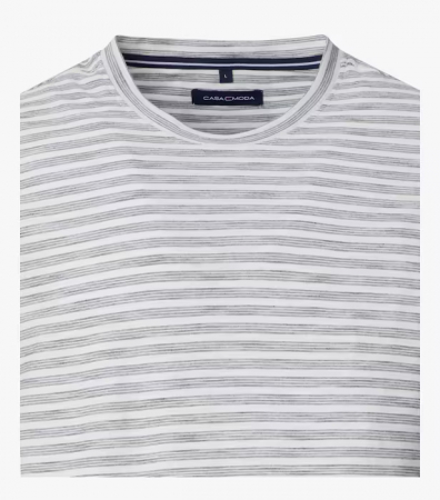 Tricou O Neck bumbac barbati CASA MODA gri dungulite [2]