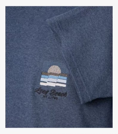 Tricou O Neck bumbac barbati CASA MODA New York bleumarin [3]