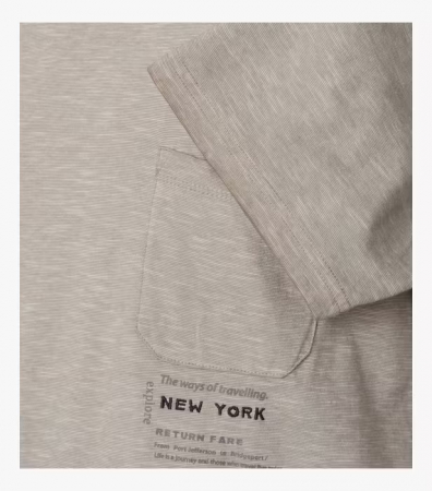 Tricou O Neck bumbac barbati CASA MODA New York bej [3]