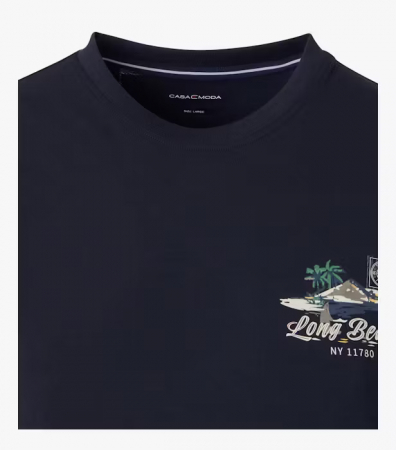 Tricou O Neck barbati CASA MODA New York bleumarin [2]