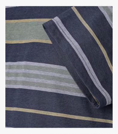 Tricou O Neck bumbac barbati CASA MODA dungi oliv/bleumarin [3]