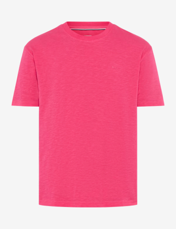 tricouri maneca scurta - Tricou O Neck bumbac barbati BRAX TROY  roz