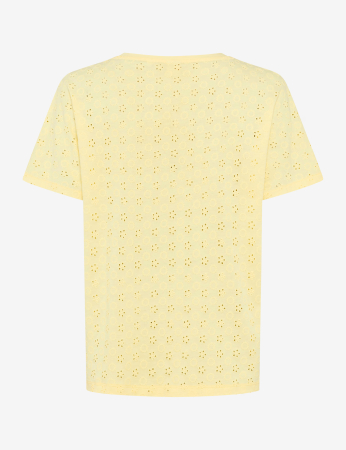 Bluza bumbac brodat guler rotund femei BRAX CAELEN S galben [4]