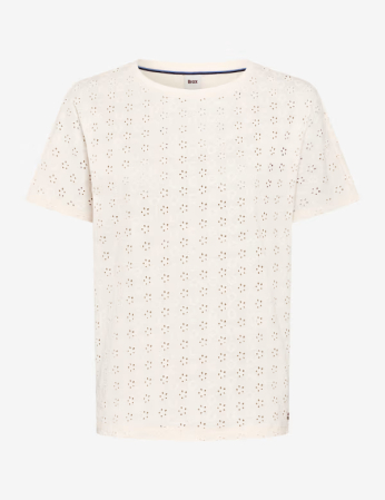 Articole femei - Bluza bumbac brodat guler rotund femei BRAX CAELEN S crem