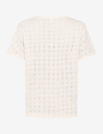 Bluza bumbac brodat guler rotund femei BRAX CAELEN S crem [3]