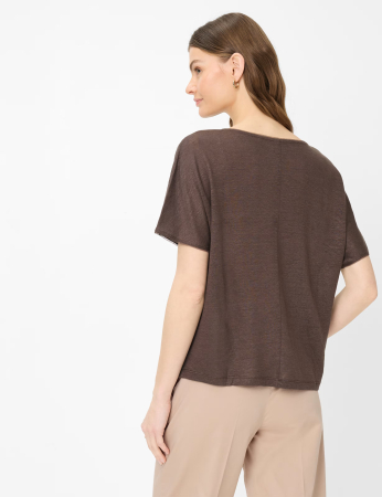 Tricou de in guler rotund femei BRAX CAELEN S maro [2]