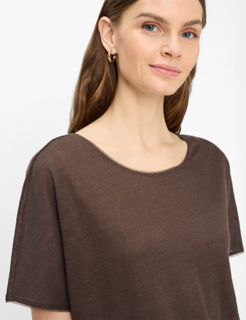 Tricou de in guler rotund femei BRAX CAELEN S maro [6]