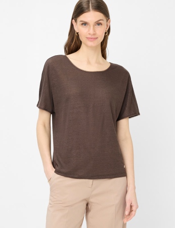 Tricou de in guler rotund femei BRAX CAELEN S maro [1]