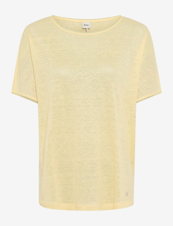 Articole femei - Tricou de in guler rotund femei BRAX CAELEN S galben