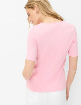 Tricou O Neck bumbac femei BRAX CARINA S  roz [2]