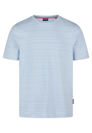 Tricouri - Tricou jerseu bumbac guler rotund barbati HECHTER bleu dungi tricotate