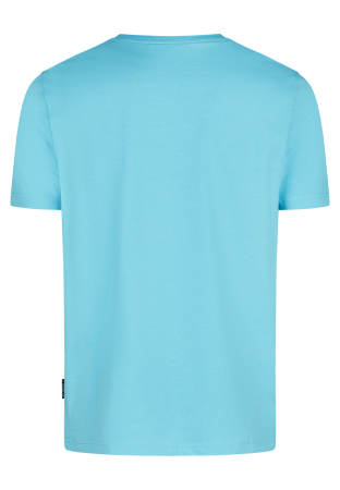 Tricou jerseu bumbac organic guler rotund barbati HECHTER turcoaz deschis [1]