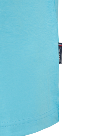 Tricou jerseu bumbac organic guler rotund barbati HECHTER turcoaz deschis [2]